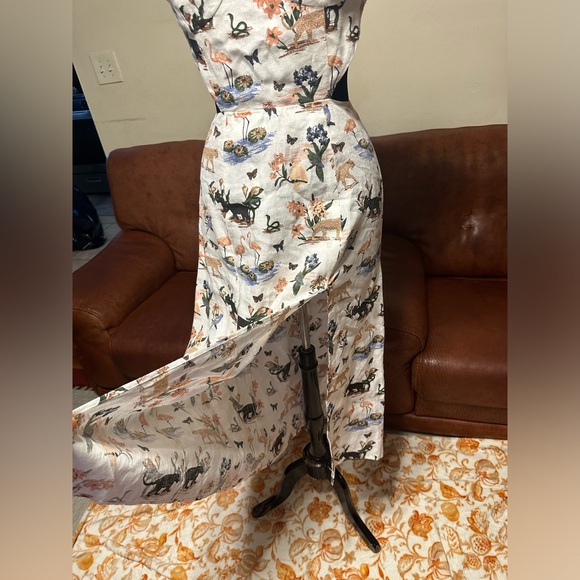 REFORMATION JANEIRO  SAFARI MIDI CUTE OUTBACK 100% LINEN DRESS SIZE 6 - Picture 7 of 16